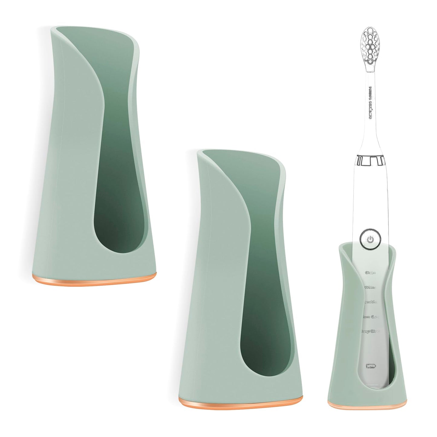 Linkidea Adhesive Electric Toothbrush Holder, Power Toothbrush Hanger Rack, Wallmount Tooth Brush Organizer Compatible with Oral-B iO Series, Philips