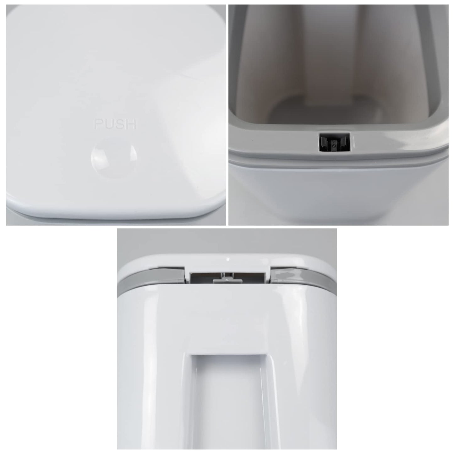 Dynko 2-pack Plastic Desktop Garbage Bin, Mini Trash Can (Grey)