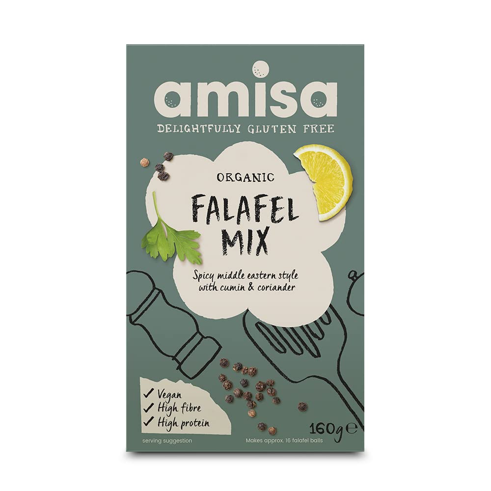 Amisa Organic Gluten Free Falafel Mix 160 g (Pack of 6)