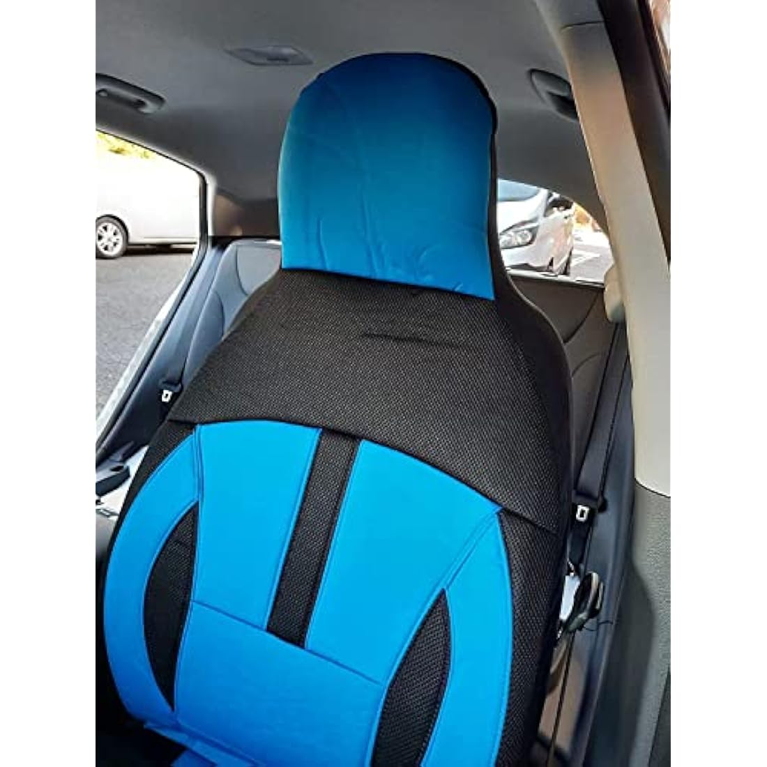 To fit a CITROEN C3, Car Seat Covers, Year - 2018, Elegance, Full Set (Blue/Black)