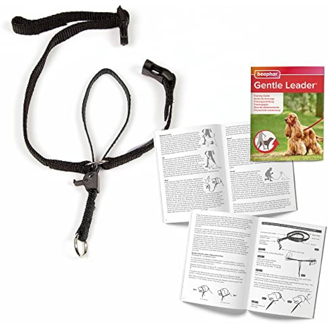 Beaphar | Gentle Leader | Head Collar for Medium Dogs | Stops Pulling On The Lead | Training Aid with Immediate Effect | Endorsed by Behaviourists | Black x 1