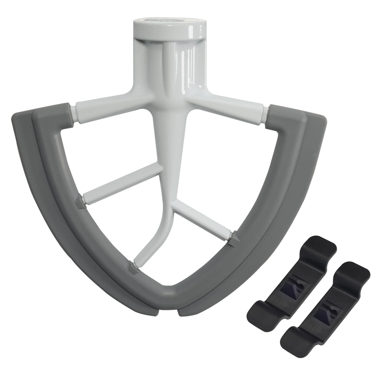 Flex Edge Beater for KitchenAid 4.5-5 Quart Tilt-Head Stand Mixers, Non-Stick Coated Blade Beater with Both-Sides Flexible Silicone Edges Bowl