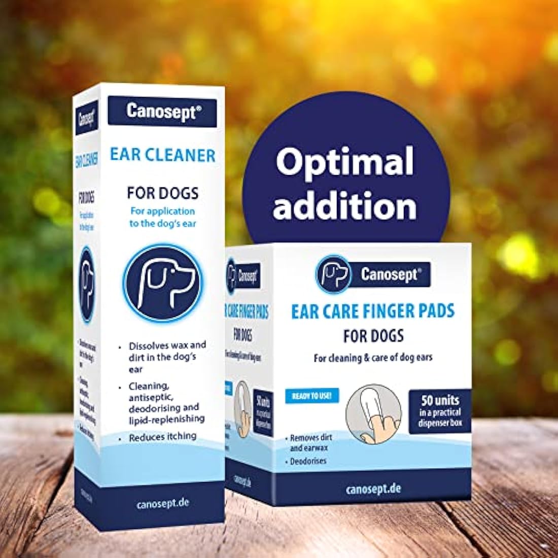 Canosept Dog Ear Wipes 3x 50 Pads - Dog Ear Cleaner Wipes - Clean Ear Finger Pads For Dogs - Dog ear wipes finger - Care And Hygiene Of The Dogs Ears - Dirt And Ear Wax Remover - Deodorizing Effect