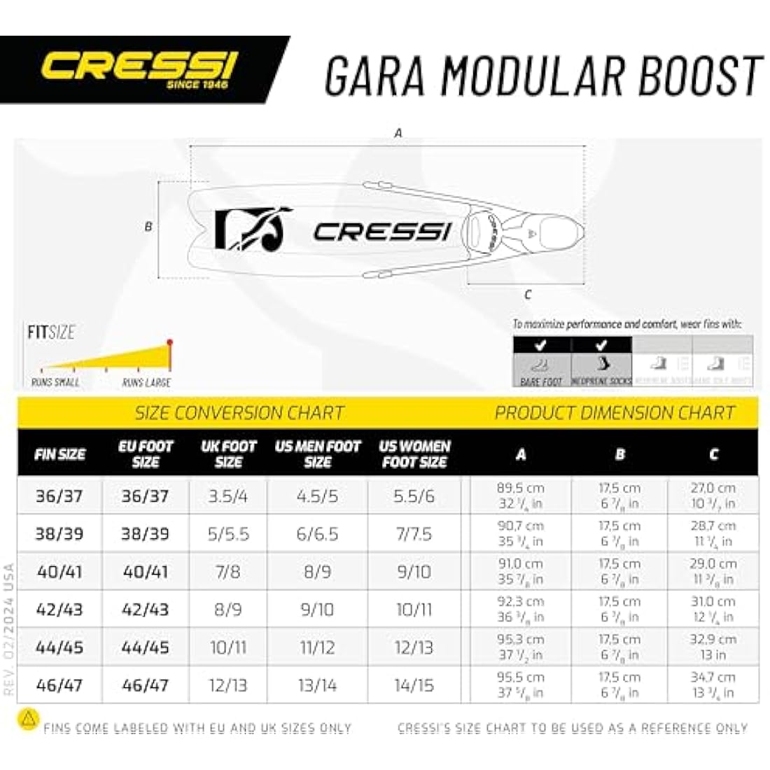 Cressi Gara Modular Boost Fins
