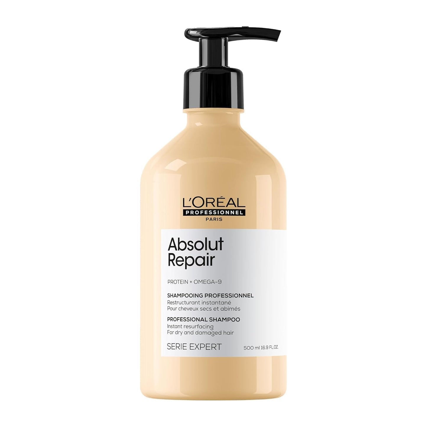 L?Or?al Professionnel Absolut Repair Hydrating Shampoo 500ml, for Dry hair, intense softness & shine, moisturising & nourishing