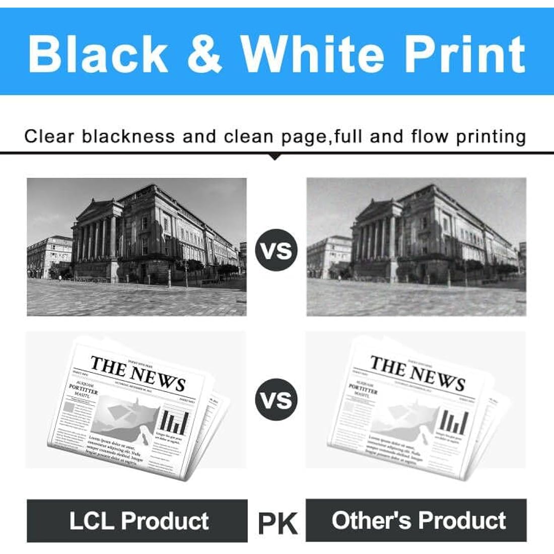 LCL W2030A Toner Cartridge Replacement for HP 415A 415X W2030A W2030X (With OEM CHIP) for HP COLOR LASERJET PRO M454 M454DW M454NW M479 M479FDN M479FNW M479DW M479FDW MFP M480f MFP M455dn (1Black)