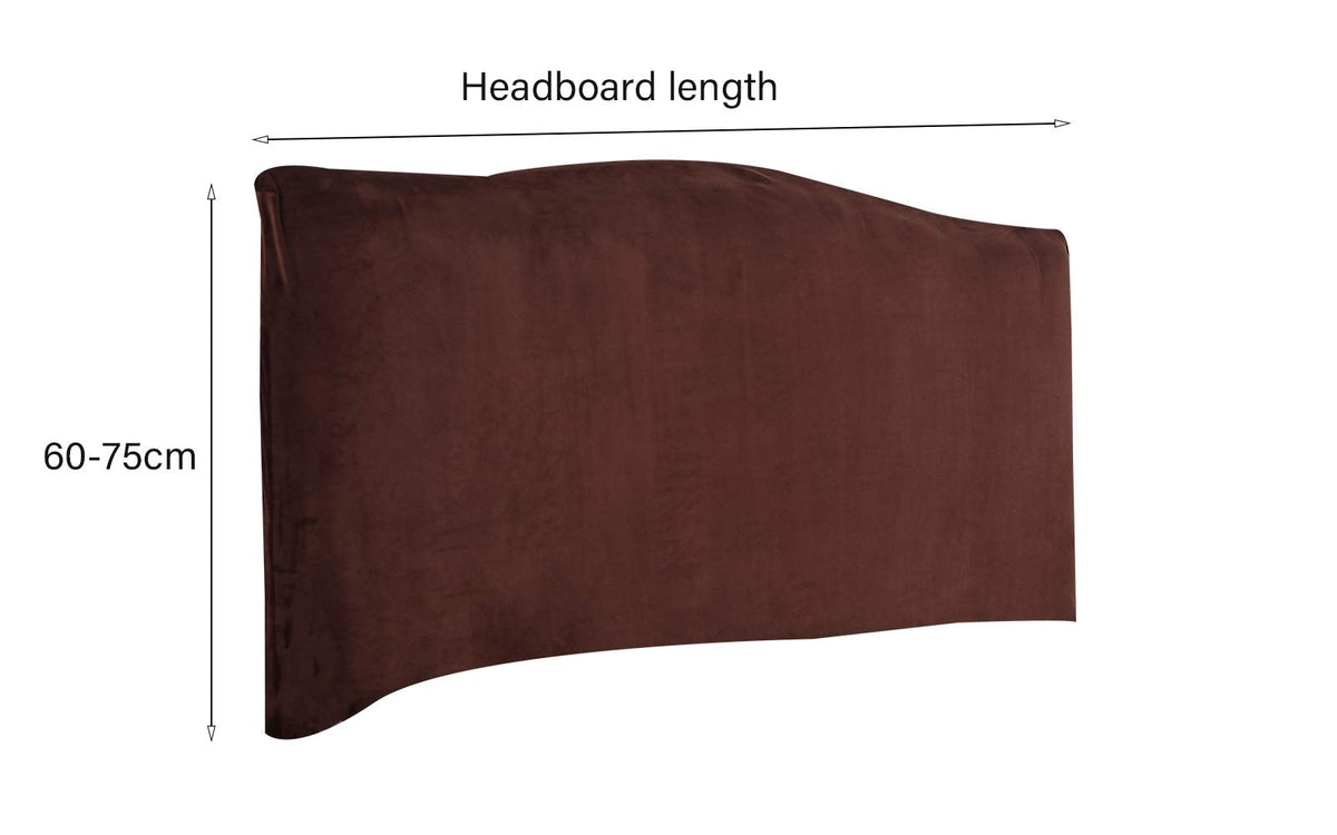 Meigeh Bed Headboard Cover Velvet Headboard Slipcovers Stretch Headboard Protector Headboard Cover for single double king size beds Carbon grey