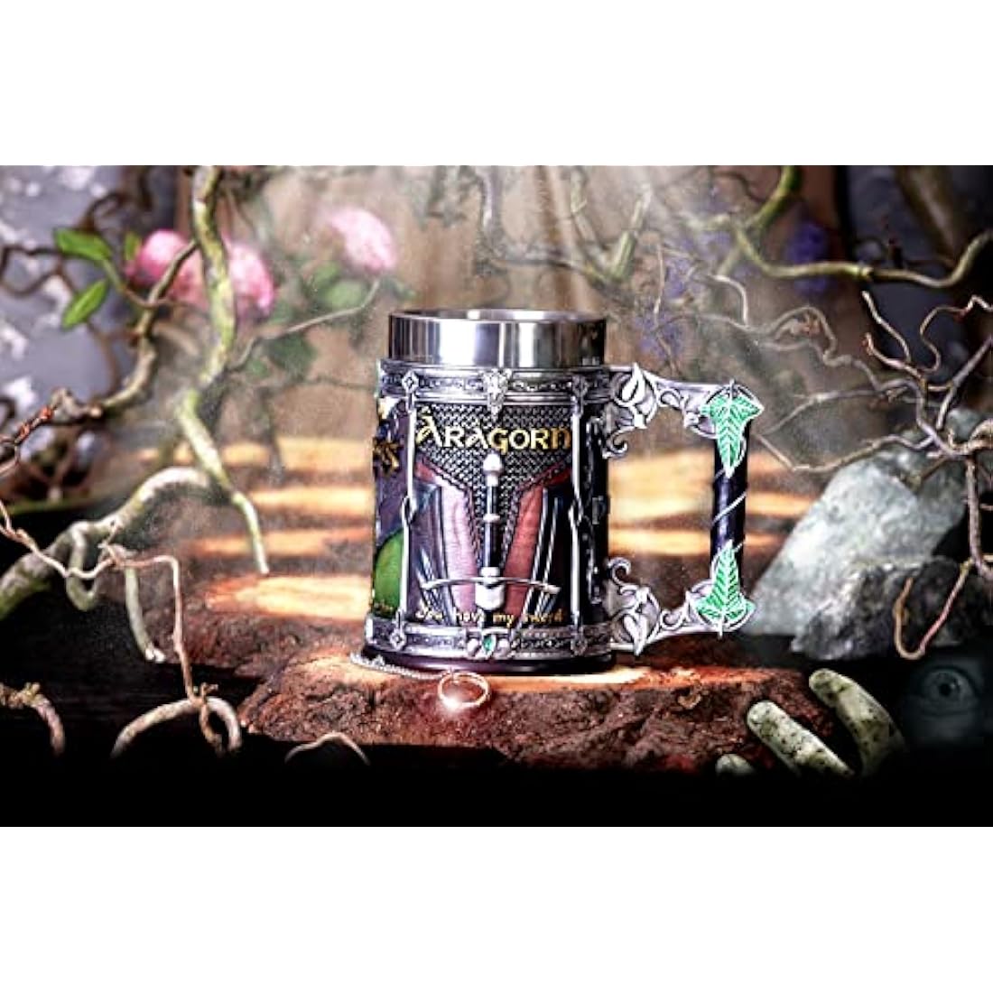 Nemesis Now Officially Licensed Lord of The Rings The Fellowship Tankard, Multi Coloured, 15.5cm