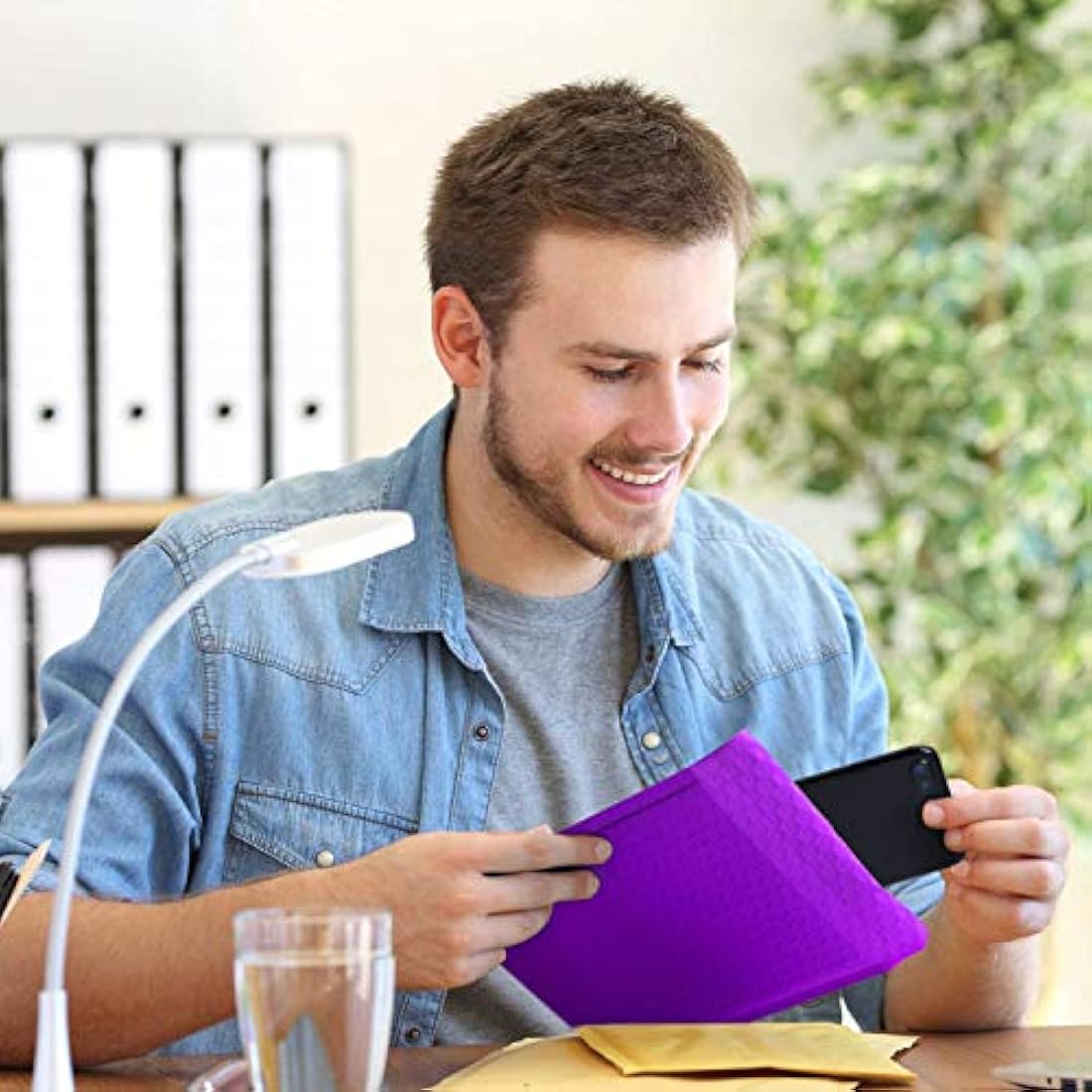 Switory 25Pcs Poly Bubble Mailers A5 Padded Envelopes Bulk Bubble Lined Wrap Polymailer Bags for Shipping Packaging Mailing Self Seal Purple 15.2cmx22.9cm
