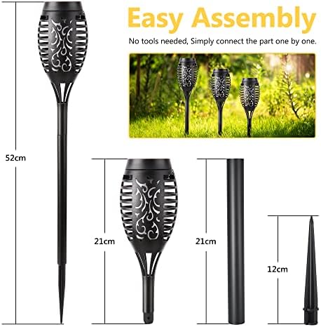 NEXVIN 16 Pack Solar Flickering Dancing Flame Lights Waterproof Solar Torch Lights for Outdoor Garden Patio Pathway Yard Driveway Decorative