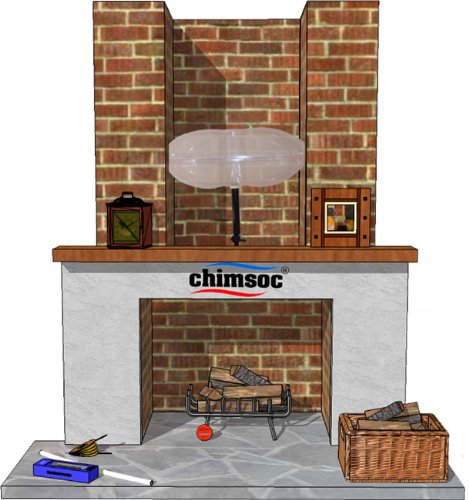 CHIMSOC - Balloon for Chimney - (Small Rectangle - 38cm x 23cm (15" x 9"))
