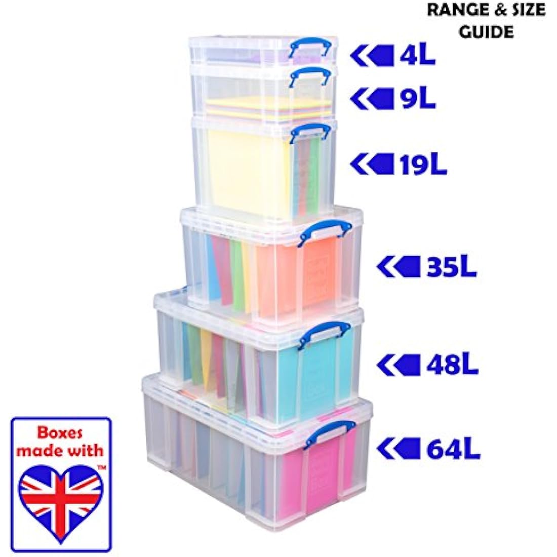 Really Useful Box Plastic Storage 9 Litre Clear