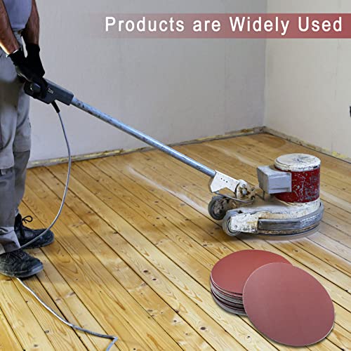 FEIHU 303 mm Sanding Discs,12 Inch Hook and Loop Discs,Grit 5XP60/100/120/180/240/320, 12 inch sandpaper for velcro disc sanders Pack of 30