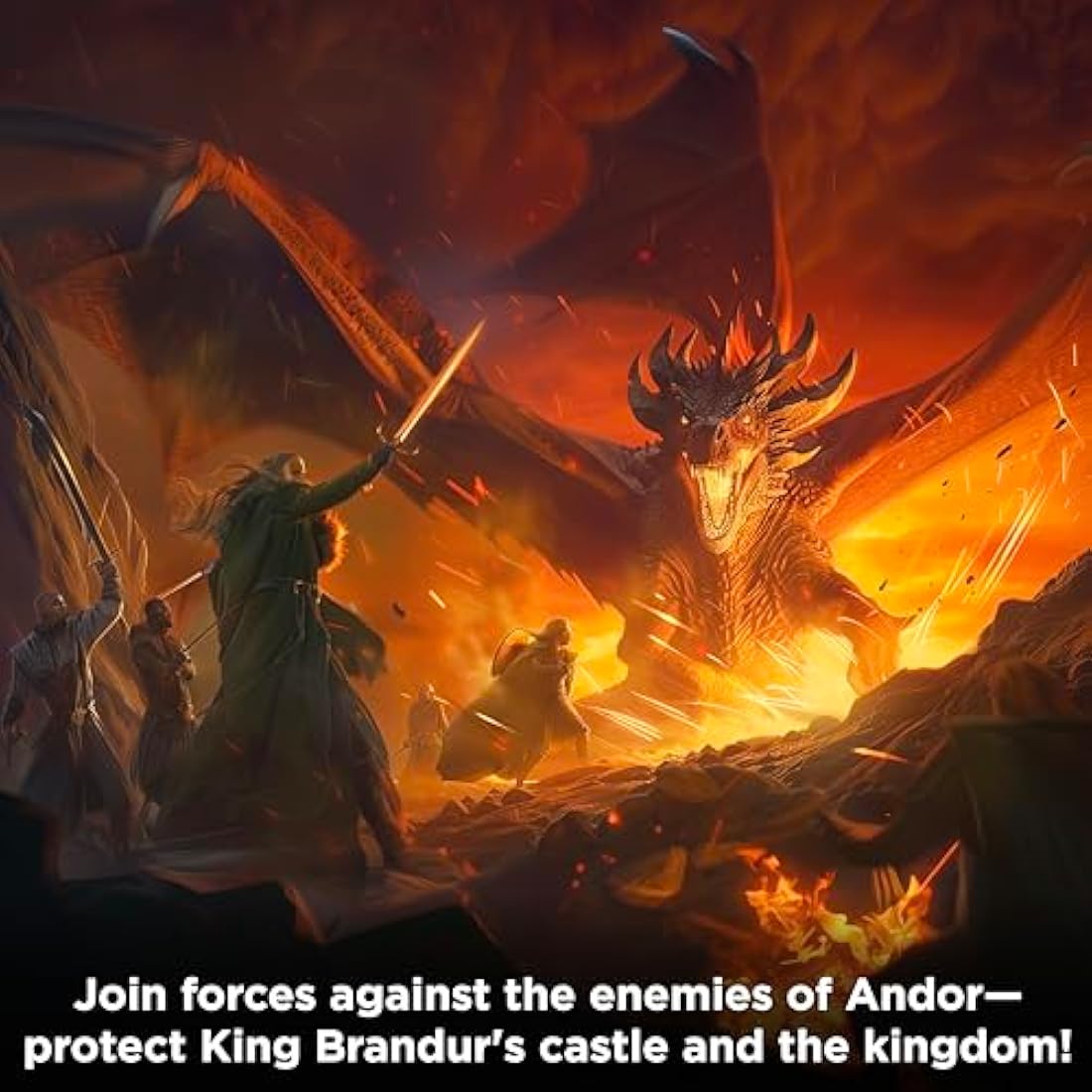 Thames & Kosmos- Legends of Andor: The Base Game|Cooperative Strategy Game | 2-4 players | Ages 10+