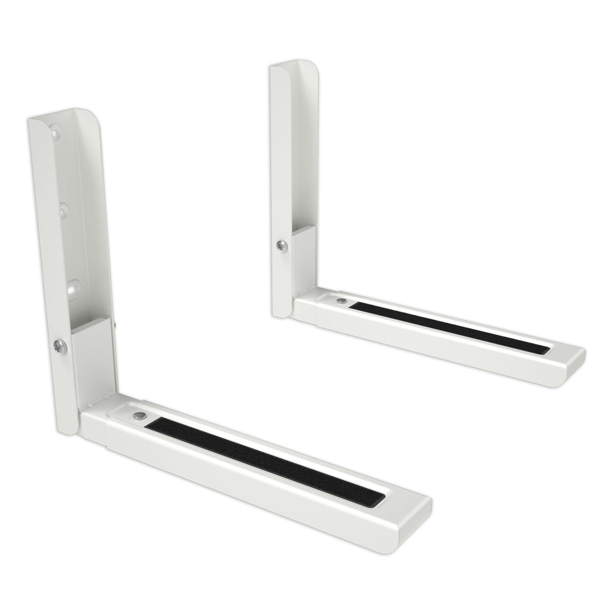 MAHARA Microwave Wall Mount Brackets - Universal Microwave Oven Shelf, Adjustable Depth, Space Saving, Max Weight 45kg, Anti-Slide Pads for Safety