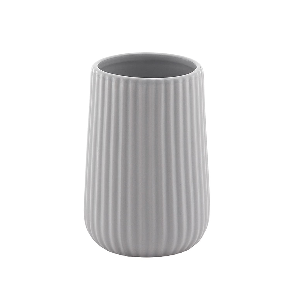 Gedy G-Marika Grey Bathroom Toothbrush Holder, Ceramic Toothbrush Holder, 2 Year Warranty, R&D Design, Measures 11.6 x 8 x 8 cm, 2 Year Warranty
