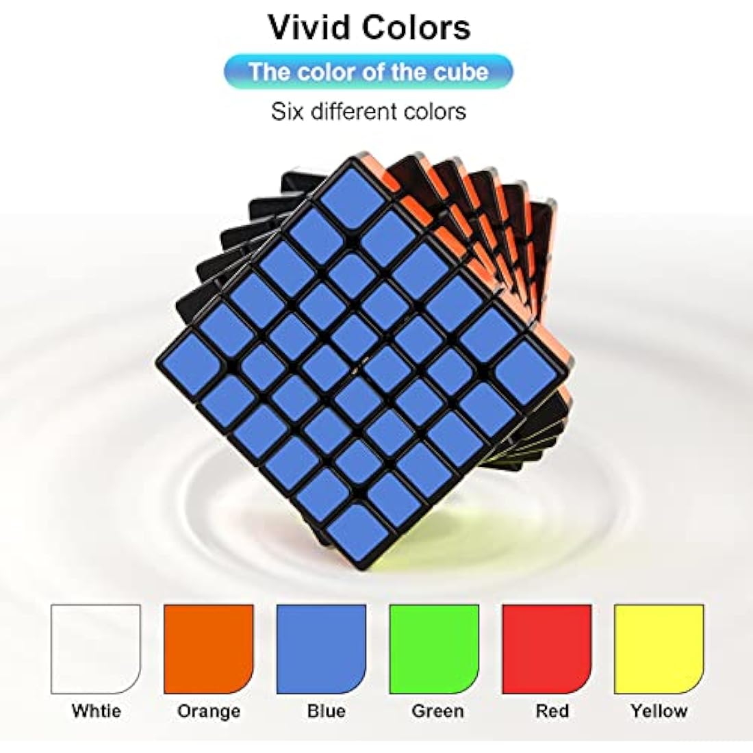 ROXENDA Speed Cube, Original Speed Cube Super-Durable Sticker with Vivid Colors (6x6x6)