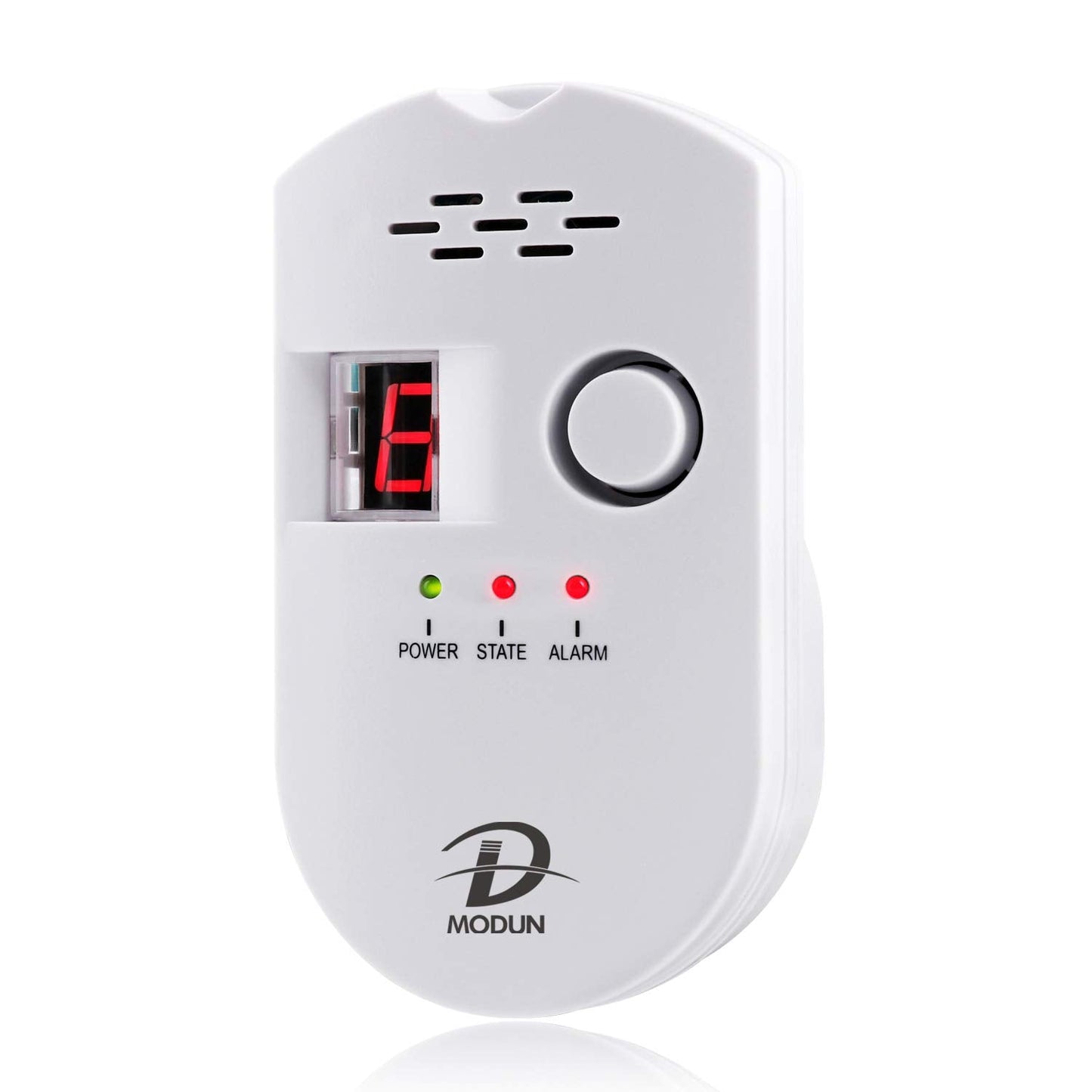 D MODUN Gas Detector, Natural Gas/LPG/City Coal Gas Leak Detector, 3-Pin Plug-in Gas Monitor with Sound Alarm and LED Display, Methane Propane Butane