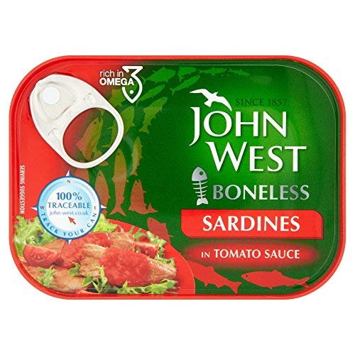 John West Sardines Skinless & Boneless in Tomato Sauce (95g) - Pack of 12
