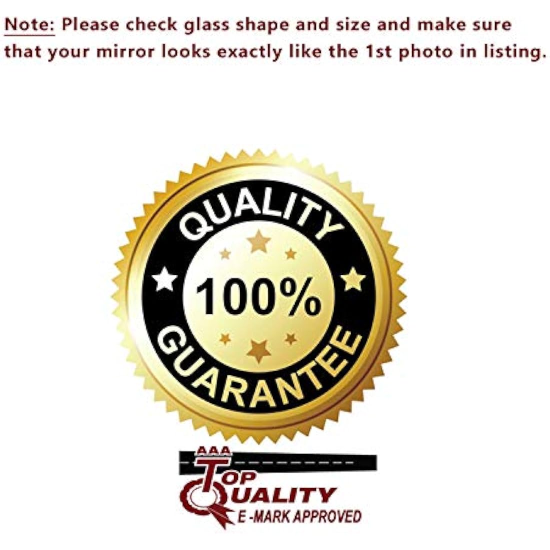 Fits Toyota Auris 2007 to 2012 Wing Mirror Glass RIGHT HAND ( UK Driver Side )