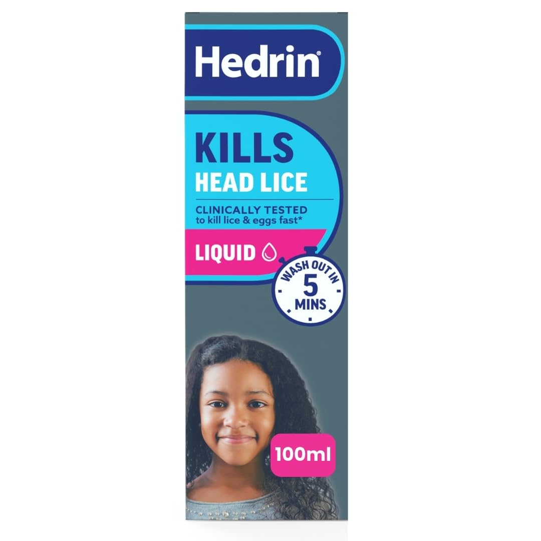 Hedrin Kills Headlice Liquid Gel, Fast and Effective Lice and Nit Treatment, Kills Head Lice and Eggs, 4 Treatments, Clinically Tested, Suitable for