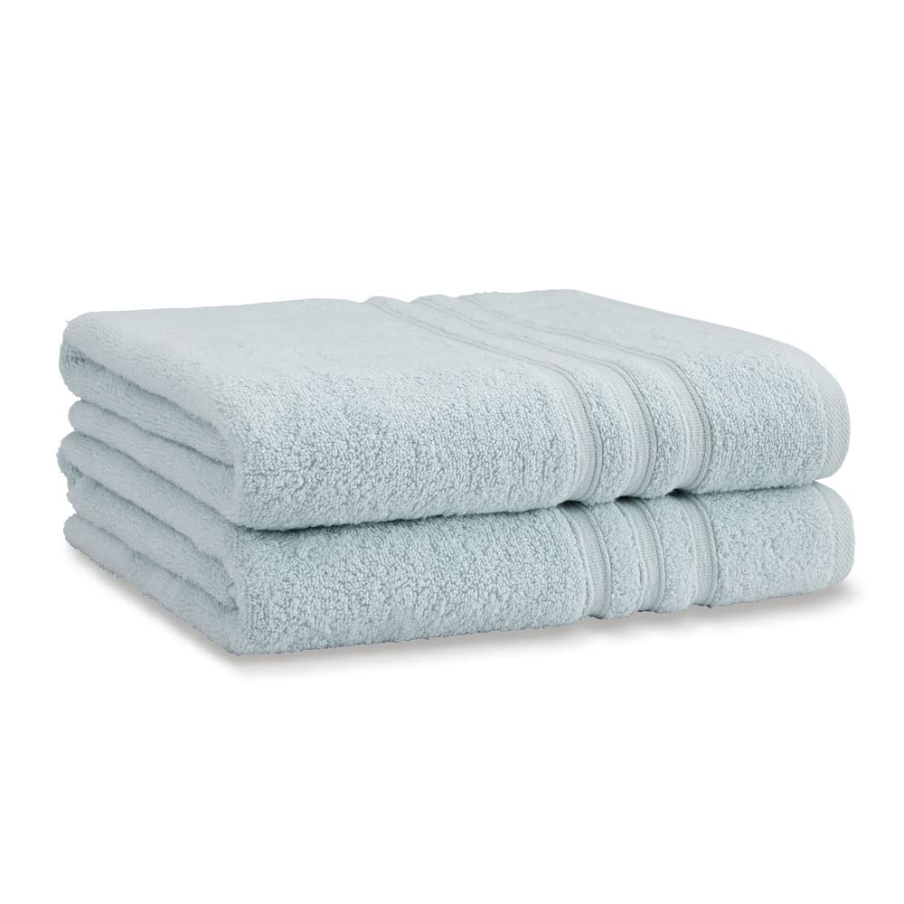 Catherine Lansfield Zero Twist Cotton 90x140cm Bath Sheet Pair Duck egg Blue