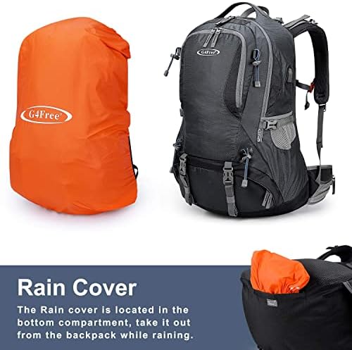 G4Free Hiking Backpack 50L Waterproof Backpack with Rain Cover for Mountaineering Travel Camping Trekking Outdoor Sports for Men Women