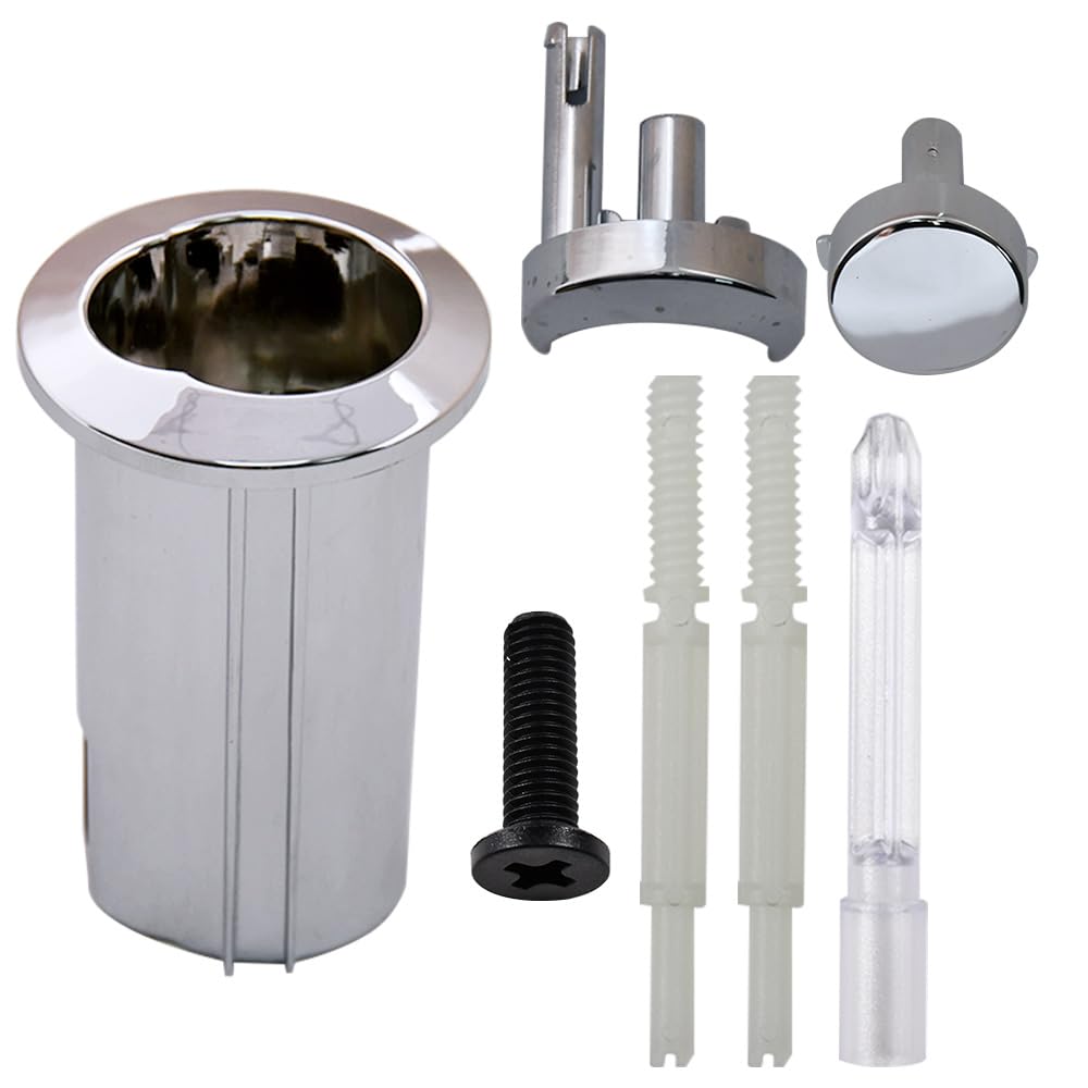 YUCKMZ Compatible With Roca D2D Dual Flush Push Button & Threaded Push Rods Long Body AH0001700R Chrome