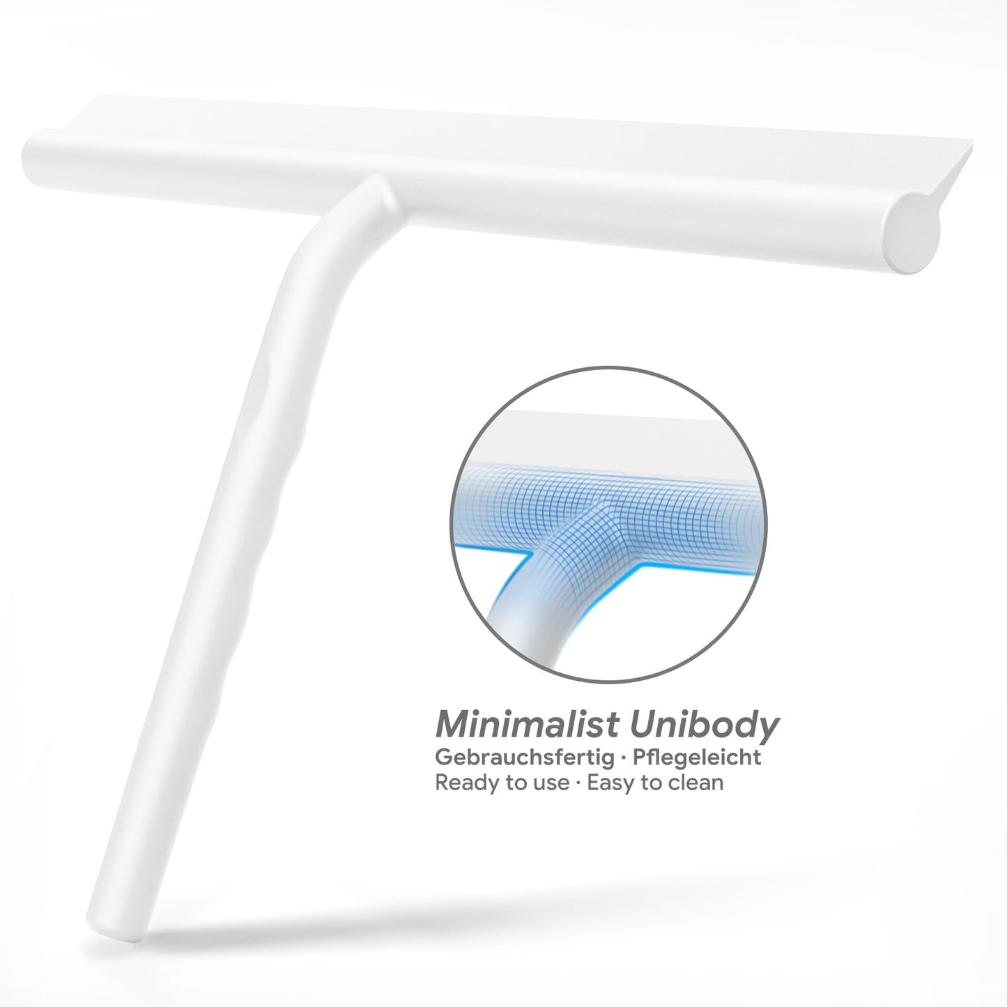 Silicone Shower Squeegee Shower Screen Wiper 13in / 33cm White