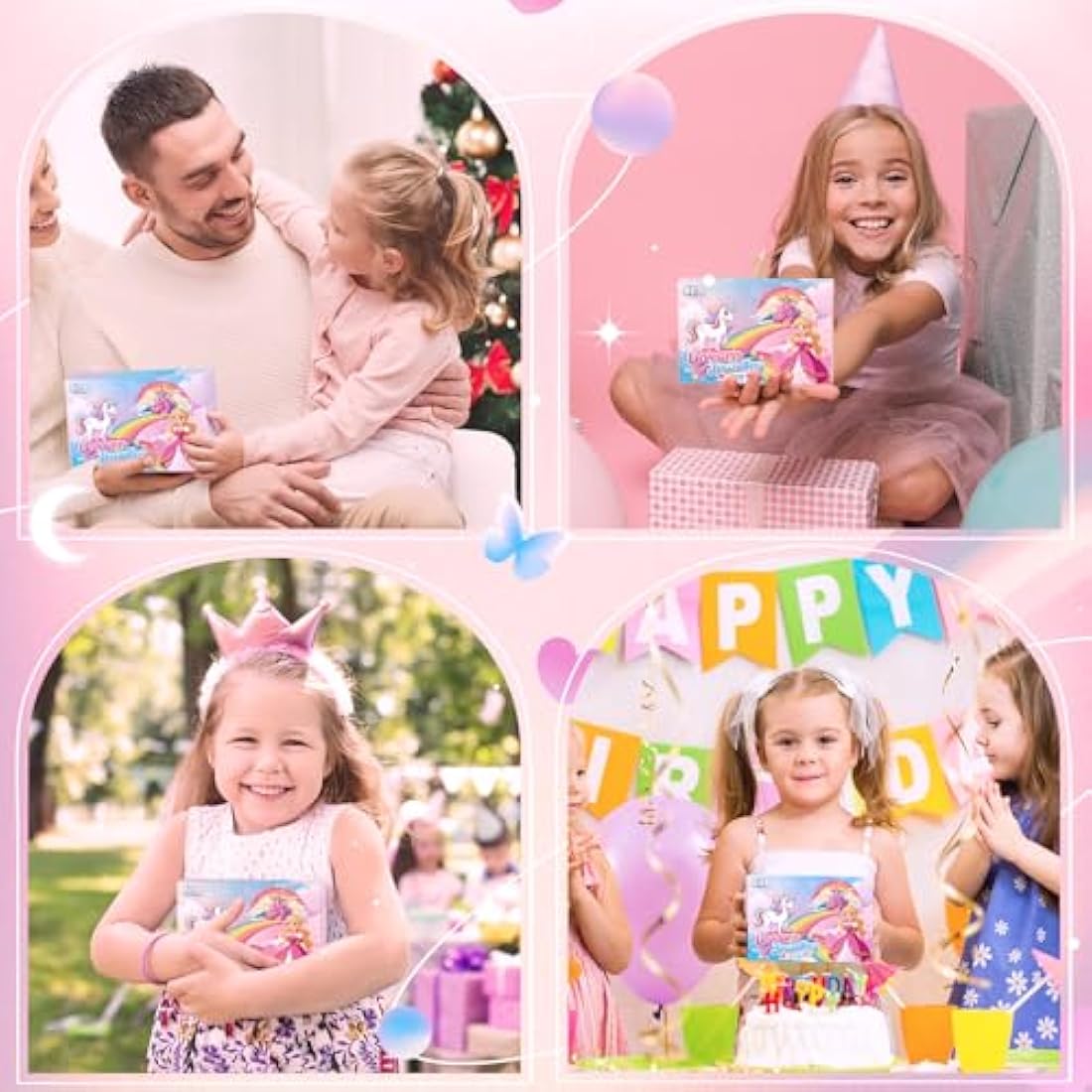 BIIB Unicorn Gifts for Girls, Bracelet Making Kit, Jewellery Making Kit, Gifts for Teenage Girl Toys Age 5 6 7 8 9 10, Girls Gifts Arts and Crafts for Kids, Girl Birthday Presents