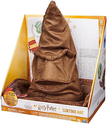 Wizarding World, Talking Sorting Hat with 15 Phrases for Harry Potter Pretend Play Kids’ Fancy Dress Role Play Toys for Ages 5 and up, Brown