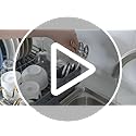 KINGRACK Extendable Dish Drainer Rack, Stainless Steel, Foldable Dish Rack with Removable Cutlery Holder and Anti-Scratch Holder, Adjustable Draining Board Rack with Drainage Spout, Gray