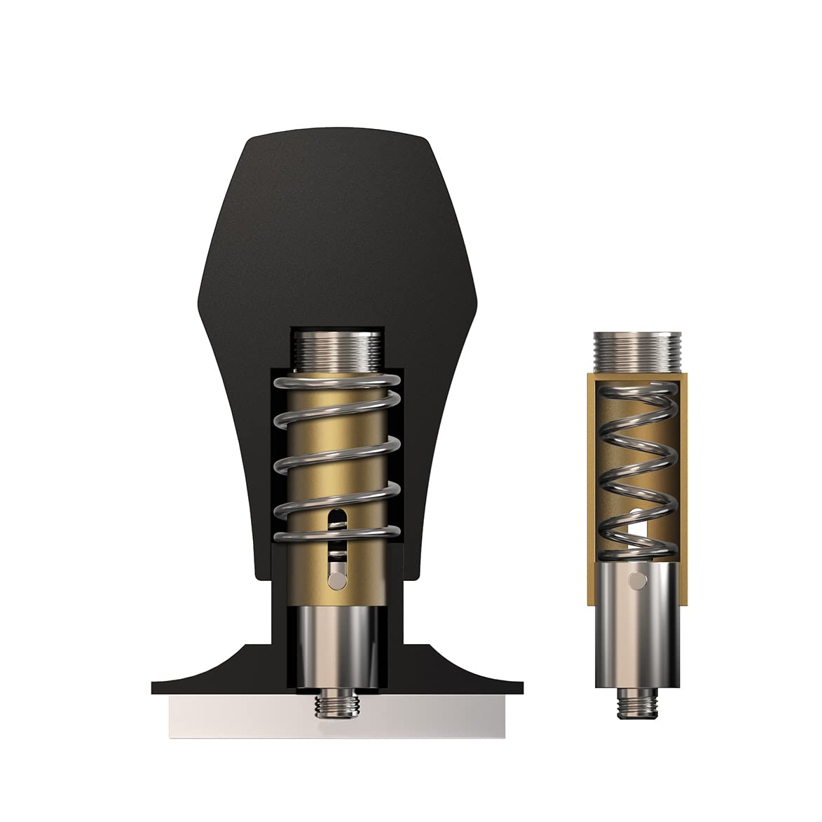 Normcore 45.5mm Coffee Tamper - Spring-Loaded Tamper Barista Tools - Espresso Tamper with Mat Fits Flair Pro and Pro 2 Flat Base