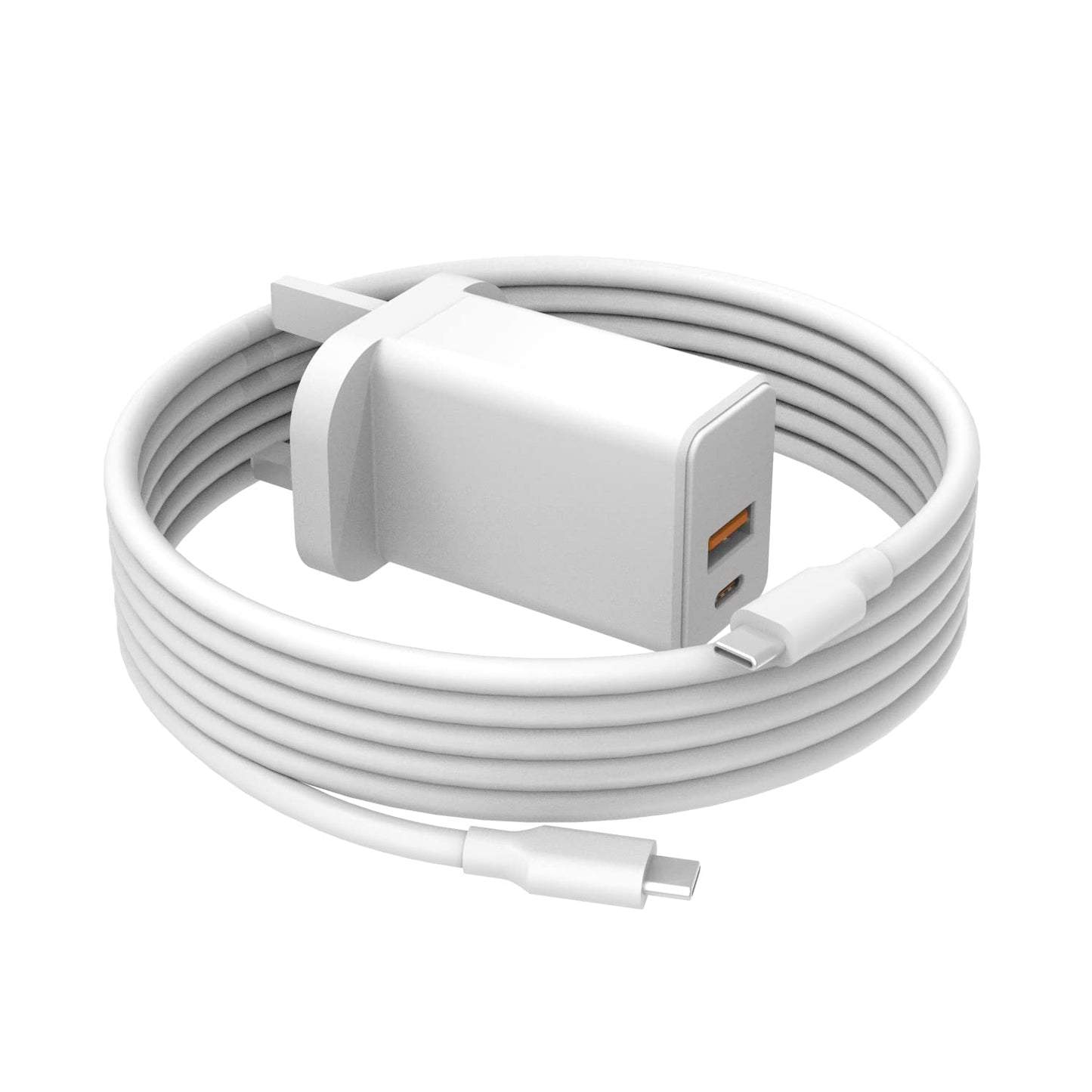 30W PD Fast Charger Fit for Google Pixel 10/9/8/7/6 Series, Dual-Port Adapter with 1.8M Long Cable, Charging Plug Fit for Pixel Fold & Tablet