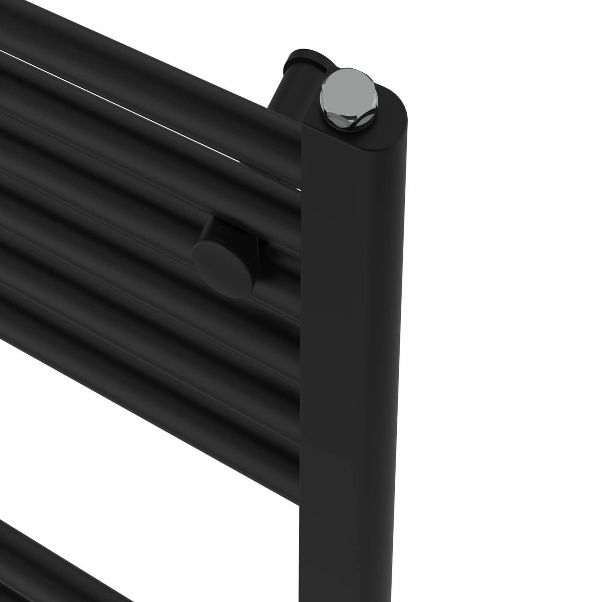 Warmehaus Straight Heated Towel Rail Black Bathroom Radiator 1800x600mm