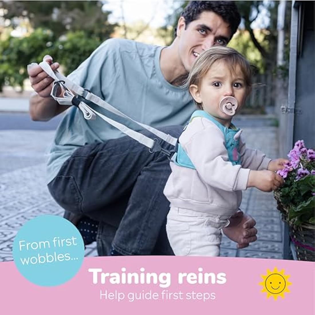 Trunki ToddlePak - Fuss Free Baby Walking Reins and Toddler Safety Harness – Una Unicorn (Teal)