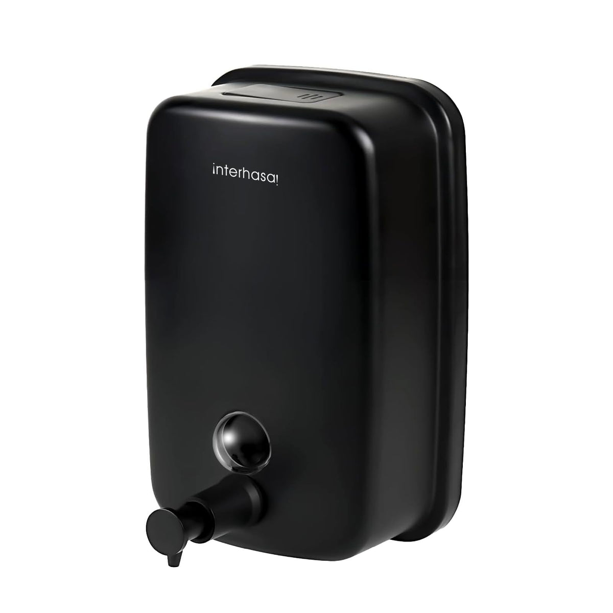 interhasa! Commerical Soap Dispenser Wall Mount Hand Soap Dispenser Stainless Steel Liquid Dispenser For Kitchen and Bathroom Black 500 ml