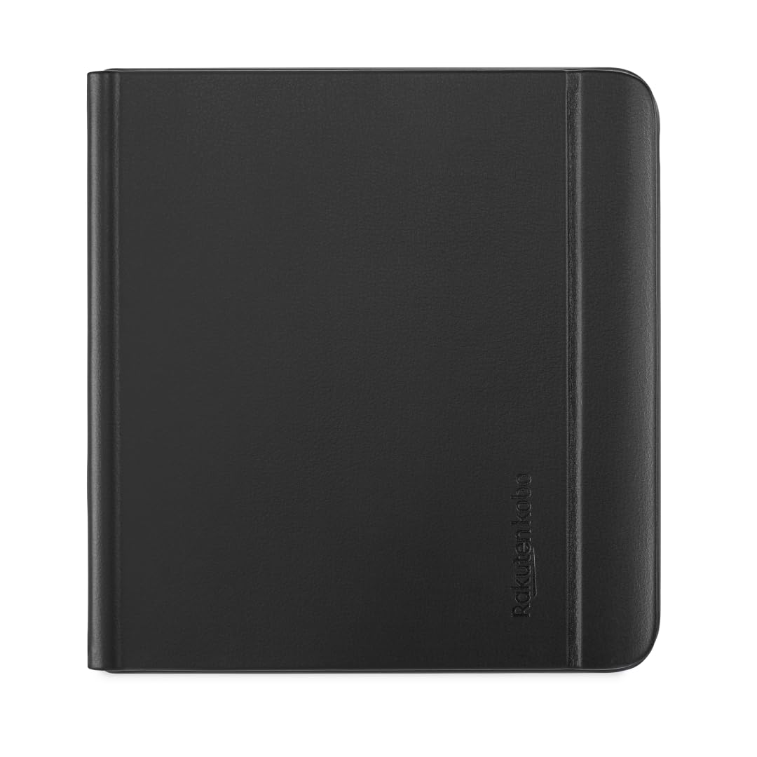 Kobo Libra Colour SleepCover Case | Black Notebook | Sleep/Wake Technology | Built-In 2-Way Stand | Vegan Leather | Compatible with 7? Kobo Libra