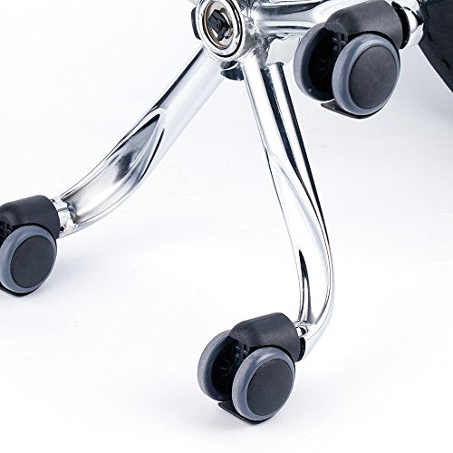 Leader Accessories Swivel beauty Stool Round Rolling Stools Adjustable Work Stool with 5 Wheels (Light Grey/seat cushion ?14)
