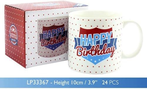 "Happy Birthday" Jumbo Ceramic Mug in presentation box x one