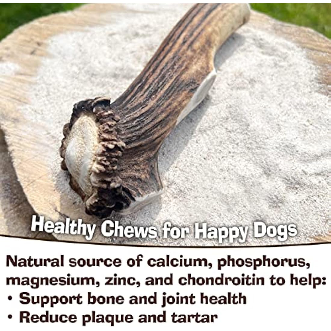 Antler Dog Chews by Antler Chew – 3-Pack Medium (71–90g, From 10cm) | Naturally Shed & Sanded | Long-Lasting, Odourless Chew Toys for Moderate Chewers | Supports Dental Health