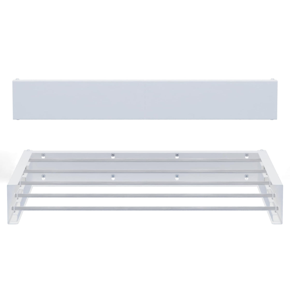 Hot Flow Glide Foldable Wall Mounted Clothes Rack, Retractable Clothes Drying Rack. Sleek Design With 6 x 100cm Rods For 6m Of Hanging Line. Perfect