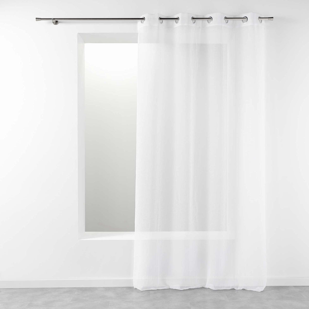 Douceur d 'Int?rieur Telma Eyelet, polyester, white, 140 x 240 cm