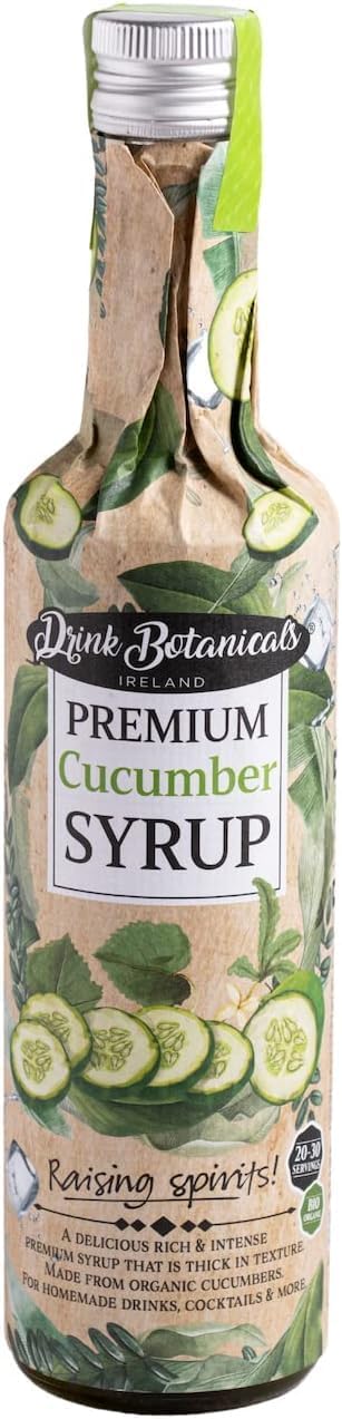 Drink Botanicals Ireland Cucumber Syrup | Syrup For Flavouring Beverages | Gluten-Free, Vegan, Non-GMO | Premium Quality Cucumber Puree | Natural