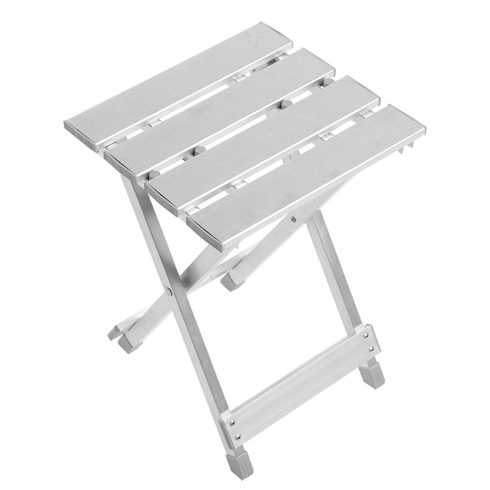 RASTKY Durable Antirust Stainless Steel Folding Chair Portable Foldable Camping for Fishing and Camping 31.9oz Weight