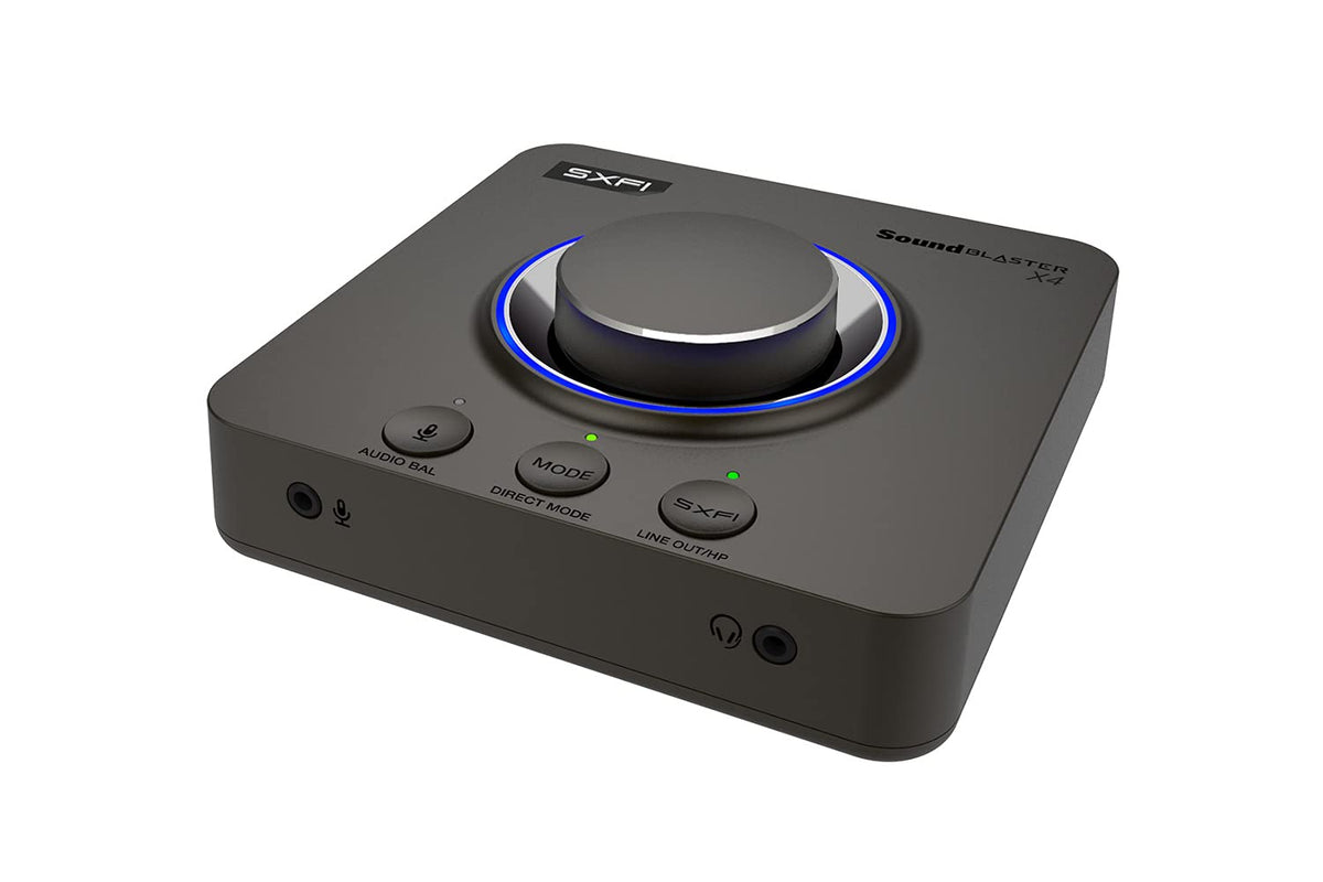 Creative Sound Blaster X4 Hi-Res 24bit/192kHz External USB DAC and Amp Sound Card, Super X-Fi, Multi-Channel, 7.1 Discrete Surround, Optical-in,