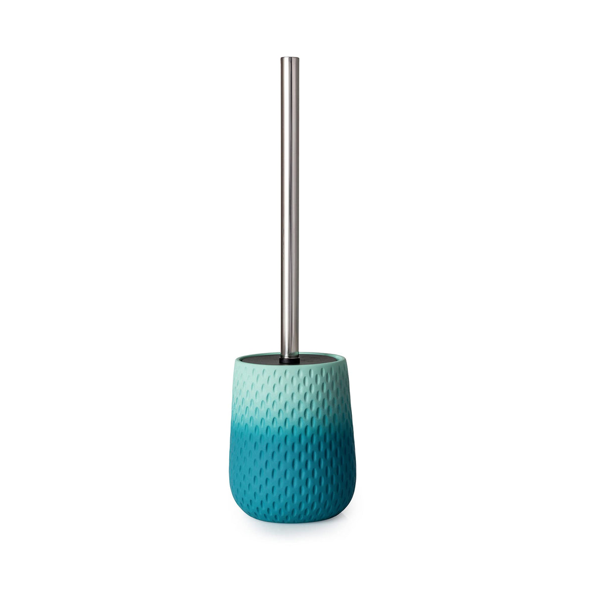 Blue Canyon Milano Toilet Brush & Holder for Bathroom, Flexible Toilet Bowl Plastic Brush Head for Deep Cleaning, Compact Size, Elegant Design with