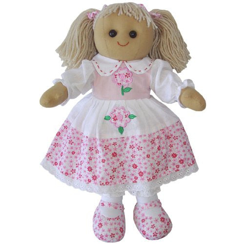 Powell Craft Pink Flower Rag Doll 40cm