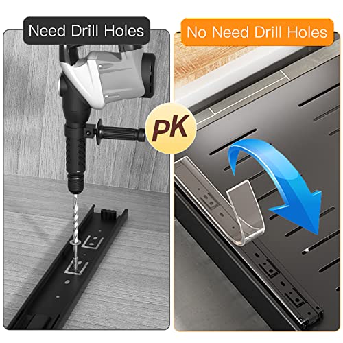 SAYZH Pull Out Cabinet Organiser, Slide Out Drawer for Kitchen Cupboard, (30 CM W x 43 CM D x 9CM H), Roll-Out Extendable Sliding Drawer, No Need