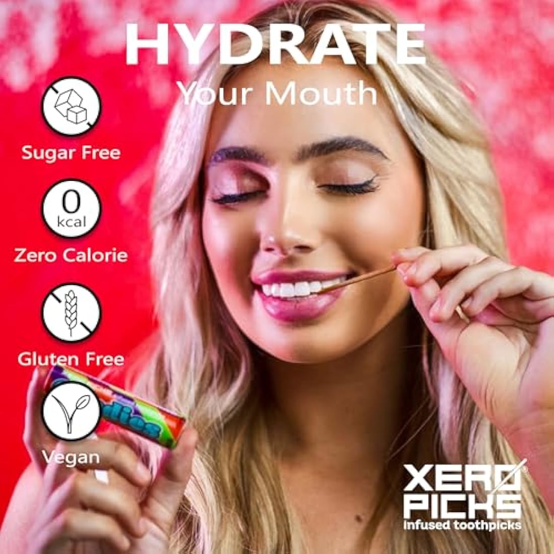 Xero Picks Candies - Infused Flavored Toothpicks (Candies Variety,5 Pack - 100 Picks) Bubblegum, Pina Colada, Orange Creamsicle, Cotton Candy, Snow Cone and Candy Cane